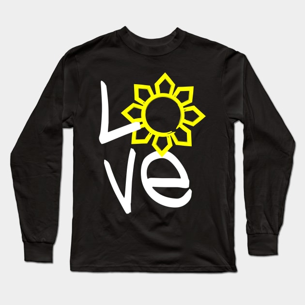 LOVE the Philippines Sun by AiReal Apparel Long Sleeve T-Shirt by airealapparel